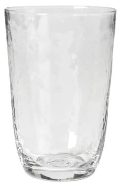 Broste Copenhagen Hammered Tumbler 500 Ml ø 9,2 Cm H 13,5 Cm Glas Transparant