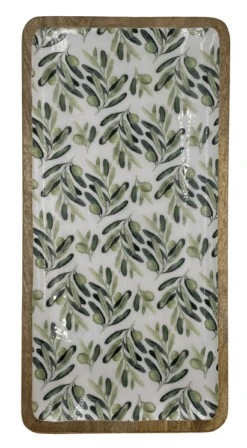 By Room Dienblad 38 X 20 Cm Mangohout Olive