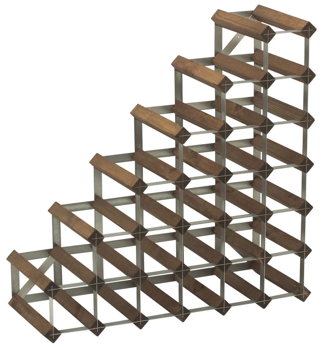 Traditional Wine Rack Co. Pyramide Wijnrek 61,2 Cm Grenen Donker