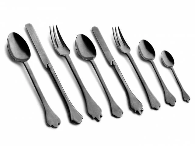 Serax Merci Mix 4-5-6 Dessertvork Antraciet Stone Wash 3 Stuks - Image 2