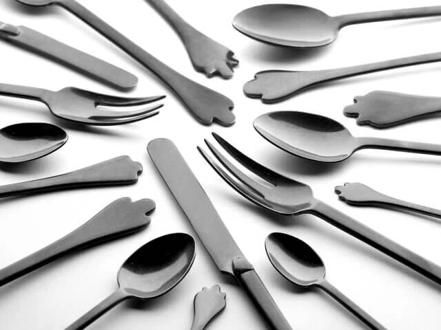 Serax Merci Mix 4-5-6 Dessertvork Antraciet Stone Wash 3 Stuks - Image 3