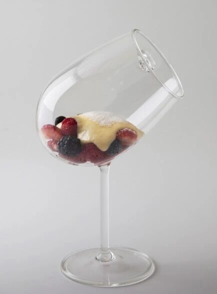 100% Chef Chardonnay Scheef Wijnglas Met Oor 325 Ml Glas