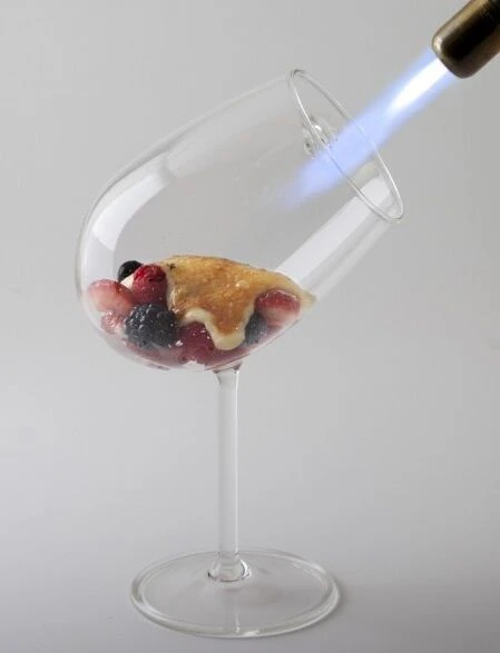 100% Chef Chardonnay Scheef Wijnglas Met Oor 325 Ml Glas - Image 2