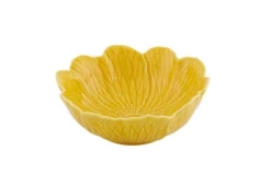 Bordallo Flora Schaal 495 Ml Aardewerk Geel